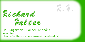 richard halter business card