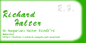 richard halter business card